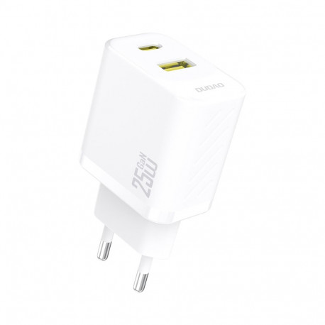 Dudao A26TEU GaN 25W USB-A, USB-C Charger - White