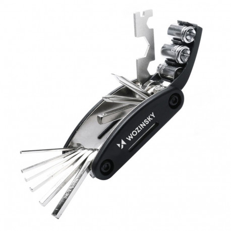 Wozinsky WWZ-01N 16-in-1 Multifunctional Bicycle Repair Tool Set - Black