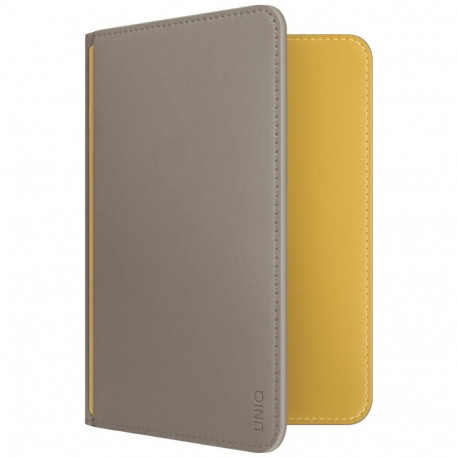 Uniq Belmont RFID Blocking Passport Case - Grey/Yellow