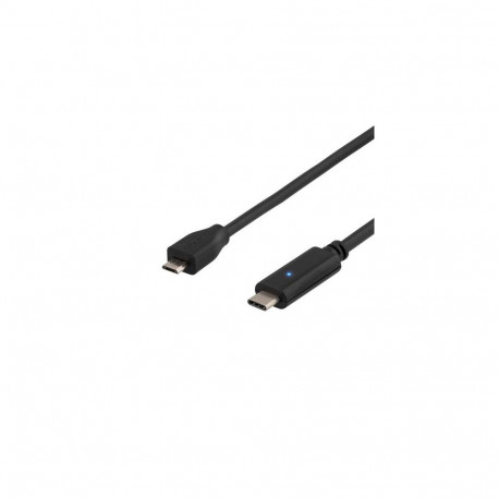 Deltaco USBC-1024 USB cable USB 2.0 1 m USB A/Micro-USB B Black