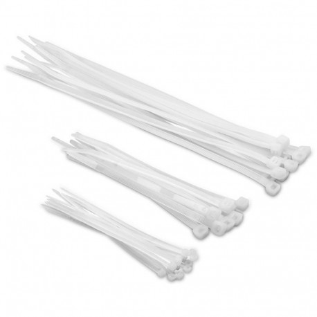 Plastic clamps white 5x190mm (50pcs.) Kreator