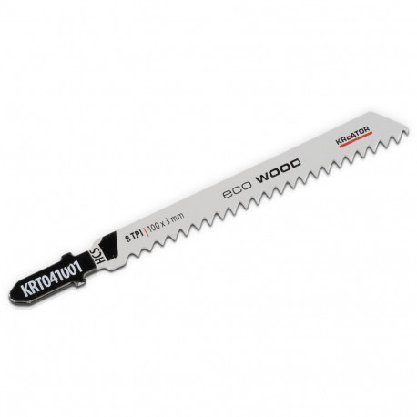 Kreator KRT041001 Pusle saeleht HCS puidule, 100x3mm, 2 tk, 8 TPI, lõikepikkus 75mm, puit 60mm, plas