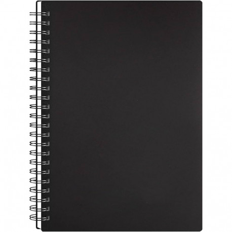 Notepad in spiral binding A4 SMLT square 60 sheets black