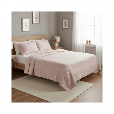 BEDSPREAD SOLID WASHED BEIGE 220X220 CM