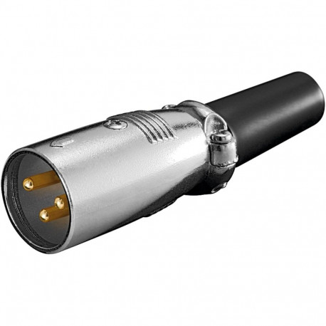 PremiumCord XLR microphone plug, 3-pins , male, screwed pull-relief