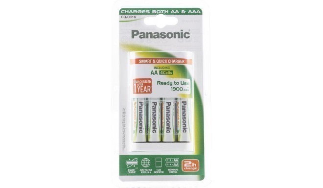 Panasonic зарядное устройство BQ-CC16 + 4x1900