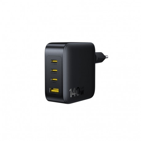 Seina kiirlaadija EnerFill FH11 140W USB-A + 3xUSB-C QC PD3.1, Must