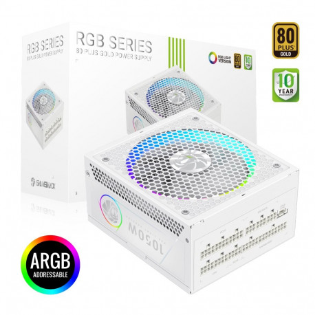 Gamemax PSU | RGB 1050G WH | 1050 W | Gold | White | Full Modular