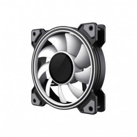 Gamemax DUAL RING INFINITY BK must korpuse ventilaator