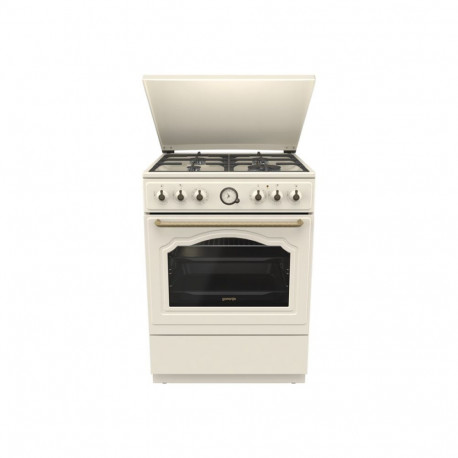 Gorenje Cooker | GKS6C71CLI | Hob type Gas | Oven type Electric | Gold | Width 60 cm | Depth 60 cm |