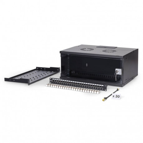 Digitus SOHO Pro network set, 483 mm (19") 4U, 540 x 400 mm | DN-49201-SET | Black