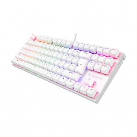 Genesis | THOR 303 | Mechanical Gaming Keyboard | Wired | US | Outemu Peach Silent | White
