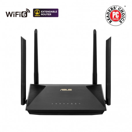 Asus | Wireless AX1800 Dual Band Gigabit Router | RT-AX53U | 1201+600 Mbit/s | Ethernet LAN (RJ-45) 