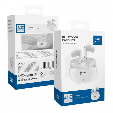 Wireless earbuds BLUE STAR ZEN ANC + ENC TX5 TWS white