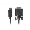 DisplayPort - DVI-D kaabel 3m must M/M