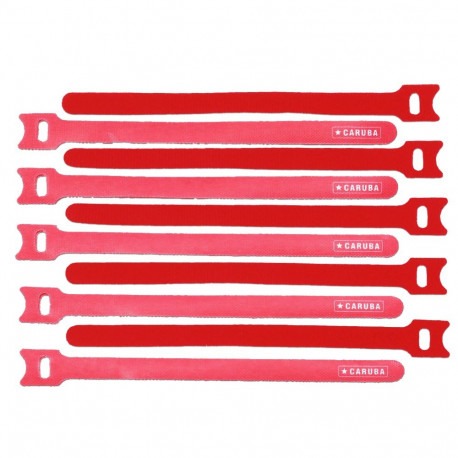 Accessory - Caruba Fast Fixer S Pro 1 Velcro Binders 20cm 10 Pieces Red