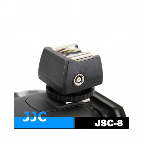 Adapter - JJC JSC 8 Flash Shoe Adapter (PC female output, 3.5mm jack, secure mount)