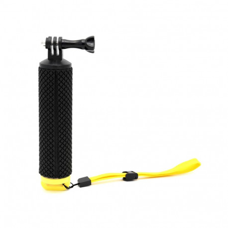 Camera Accessory - Caruba Padded Floating Handgrip GoPro Mount with Wrist Strap Black/Yellow