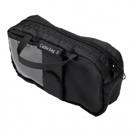 Cable Organizer - Caruba Cable Bag S, two viewing windows, removable divider, labeling pocket