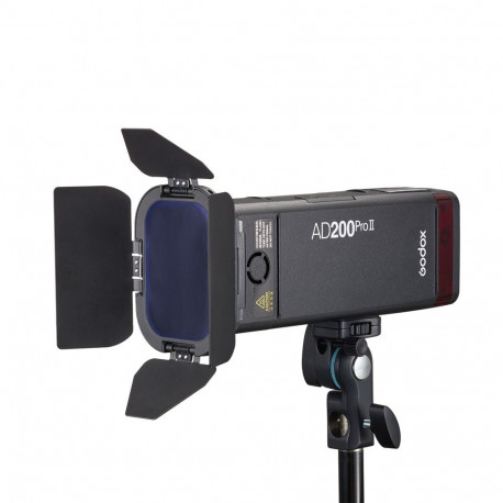 Lighting Accessory - Godox AD200ProII Barndoor Kit with 4 Blades, Grid, Filters