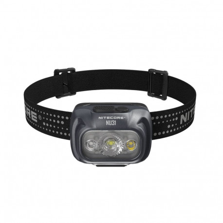 Headlamp - Nitecore NU31 550 Lumen, 158m Range, Rechargeable, Gray