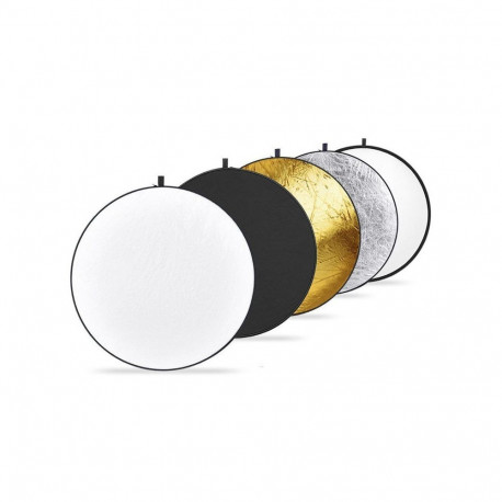 Photography Accessory - Caruba 5 in 1 Collapsible Reflector 80cm Gold Silver Black White Transparent