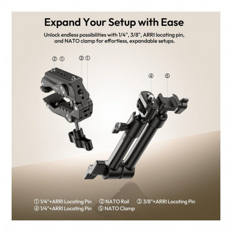 Camera Accessory - Ulanzi HD02 10 inch Magic Arm Kit 1/4" Screw Black