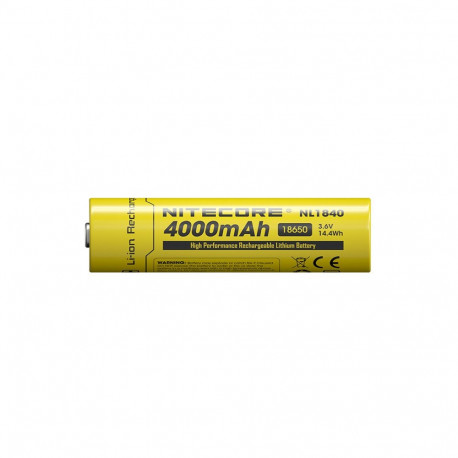 Battery - Nitecore NL1840 4000mAh 3.6V Rechargeable 18650