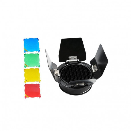 Lighting Accessory - Godox BD 03 Barndoor Kit (98mm, includes filters and honeycomb)
