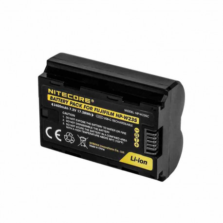 Battery - Nitecore NP W235C 2400mAh 7.2V USB C Rechargeable