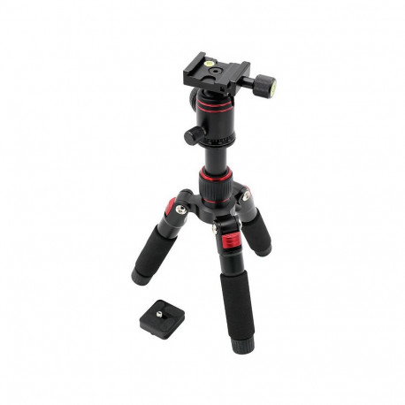 Tripod - Caruba Compactstar 51 Lightweight Table Tripod Black/Red