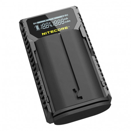 Battery Charger - Nitecore ULSL for Leica BP SCL4, 1000mA, LCD Display