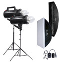 Studio Lighting Kit - Godox GS400II 400Ws Flash Units with Softboxes and Trigger