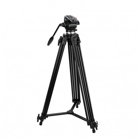 Video Tripod - Caruba Videostar 177 Pro Fluid Head Tripod 4kg 80-180cm Black