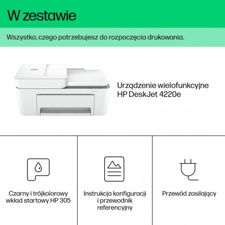 Multifunction Printer - HP DeskJet 4220e Wireless All-in-One Printer, 4800x1200 DPI, Color