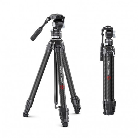 Tripod - Ulanzi Zero V Carbon Travel Tripod with Fluid Head, Adjustable Height