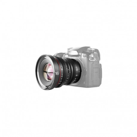 Camera Lens - Meike MK 16MM T2.2 Micro 4/3, manual focus, T2.2 aperture, black