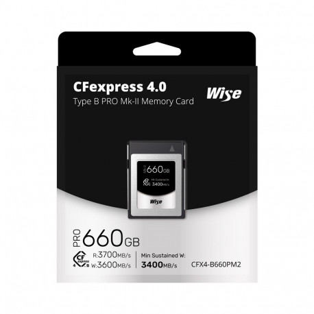 Memory Card - Wise 660GB CFexpress Type B PRO Mk II 3700MB/s 3600MB/s