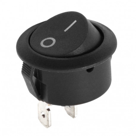 Złącze przełącznik kołyskowy okrągły R5 0-1 czarny 6A/250V LX3049C (20 tk.)