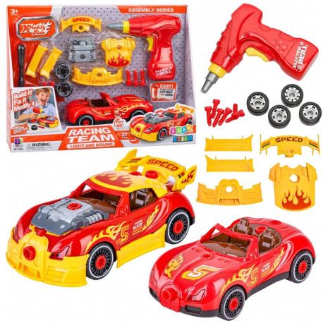 Autotuunimise komplekt, kokkupandav auto, trell ja tuled