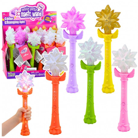 Maagiline helendav tähekujuline võlukepp valguse ja helidega