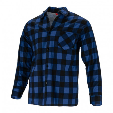 Koszula flanelowa krata niebieska, 170g/m2, "3xl", ce, lahti