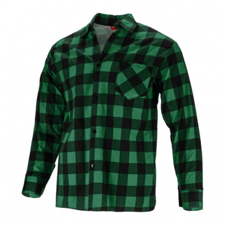 flanellsärk roheline ruuduline, 170g/m2, "2xl", ce, lahti