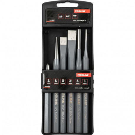 proline 6-osaline löökmutrivõtmete, meislite ja punktide komplekt