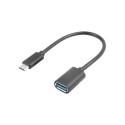 USB-C(M) 3.1->USB-A(F) ADAPTER CABLE 15CM BLACK OTG LANBERG
