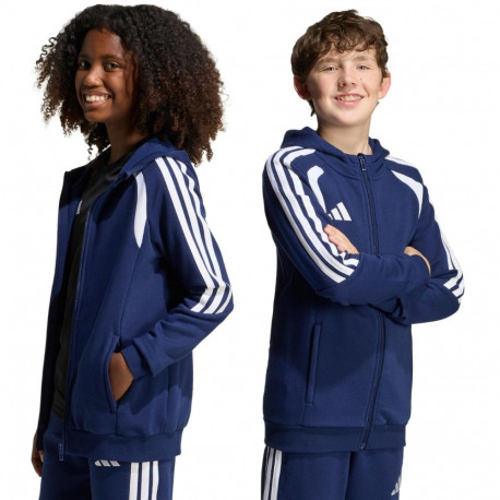 Bluza dla dzieci adidas Tiro 26 League Sweat Full Zip Hoodie granatowa KF3322 128cm
