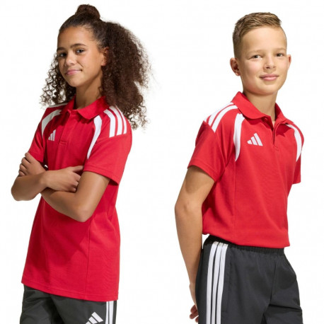 Koszulka dla dzieci adidas Tiro 26 League Polo czerwona KF3408 152cm