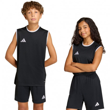 Koszulka dla dzieci adidas Entrada 26 Sleeveless Jersey czarna KB3933 152cm