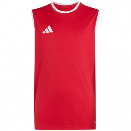 Koszulka dla dzieci adidas Entrada 26 Sleeveless Jersey czerwona KB3937 164cm