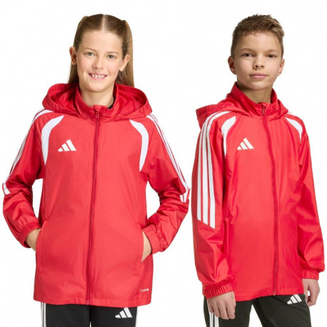 Kurtka dla dzieci adidas Tiro 26 League Windbreaker czerwona JY9724 152cm
